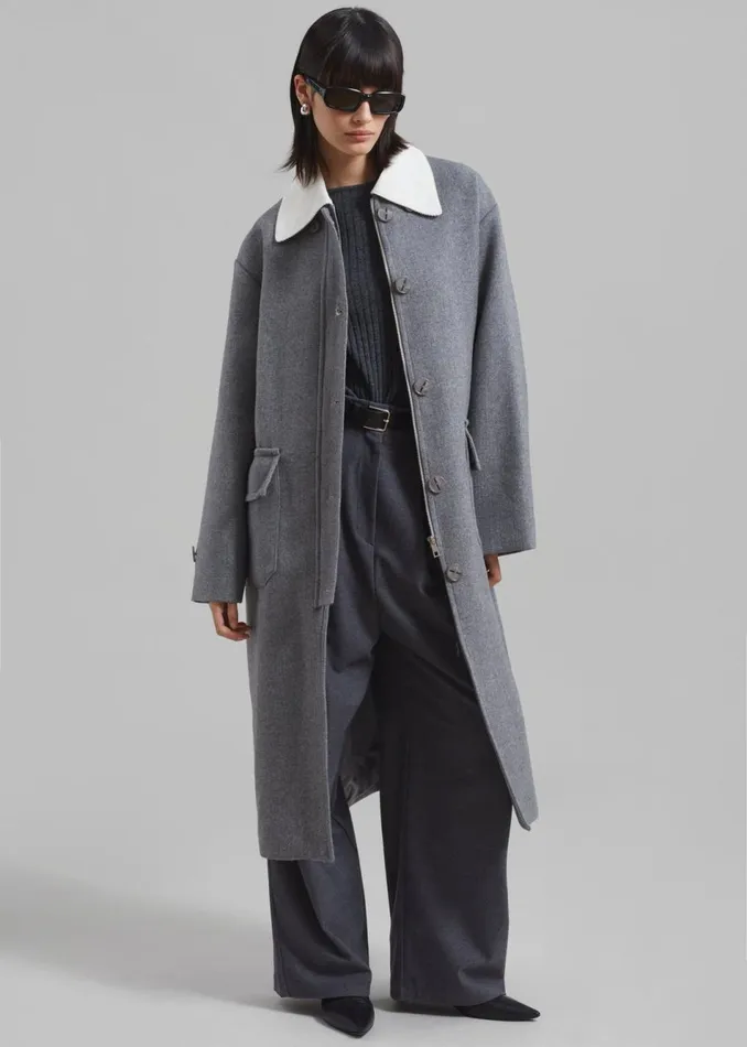 Women The Frankie Shop Outerwear Ariana Coat Grey