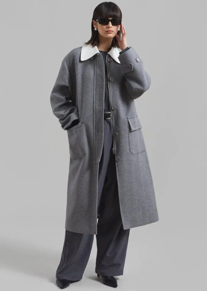 Women The Frankie Shop Outerwear Ariana Coat Grey