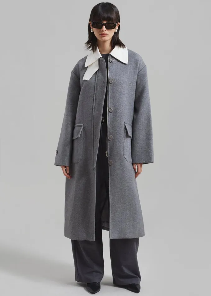 Women The Frankie Shop Outerwear Ariana Coat Grey