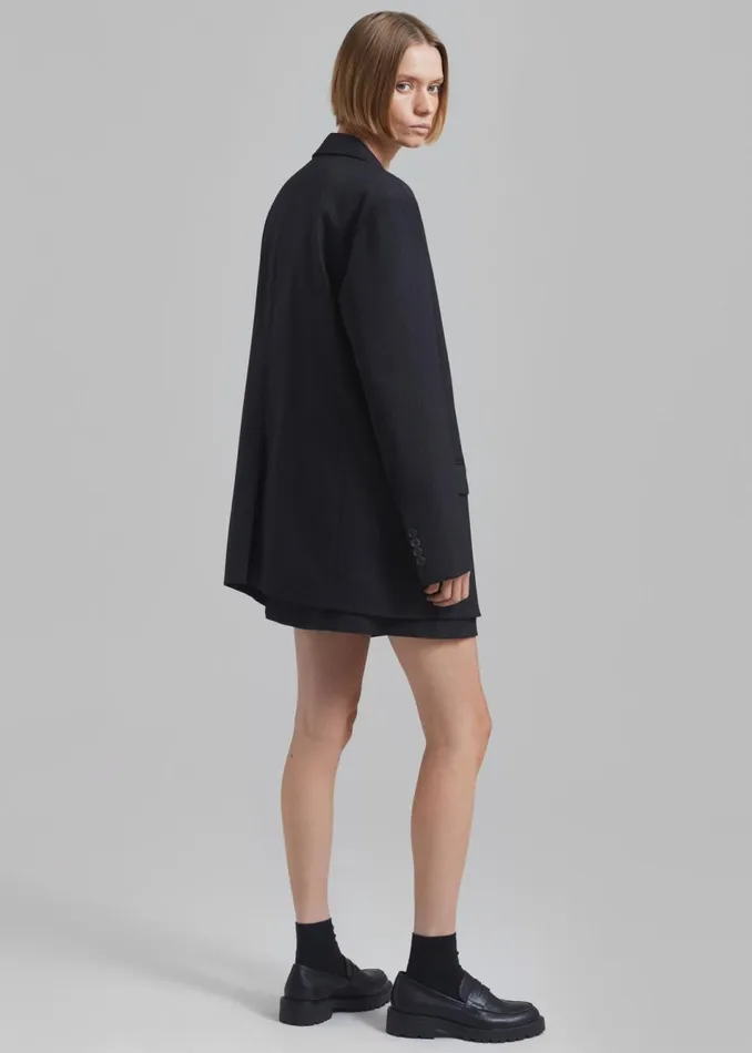 Women The Frankie Shop Outerwear Aris Blazer Black Pinstripe
