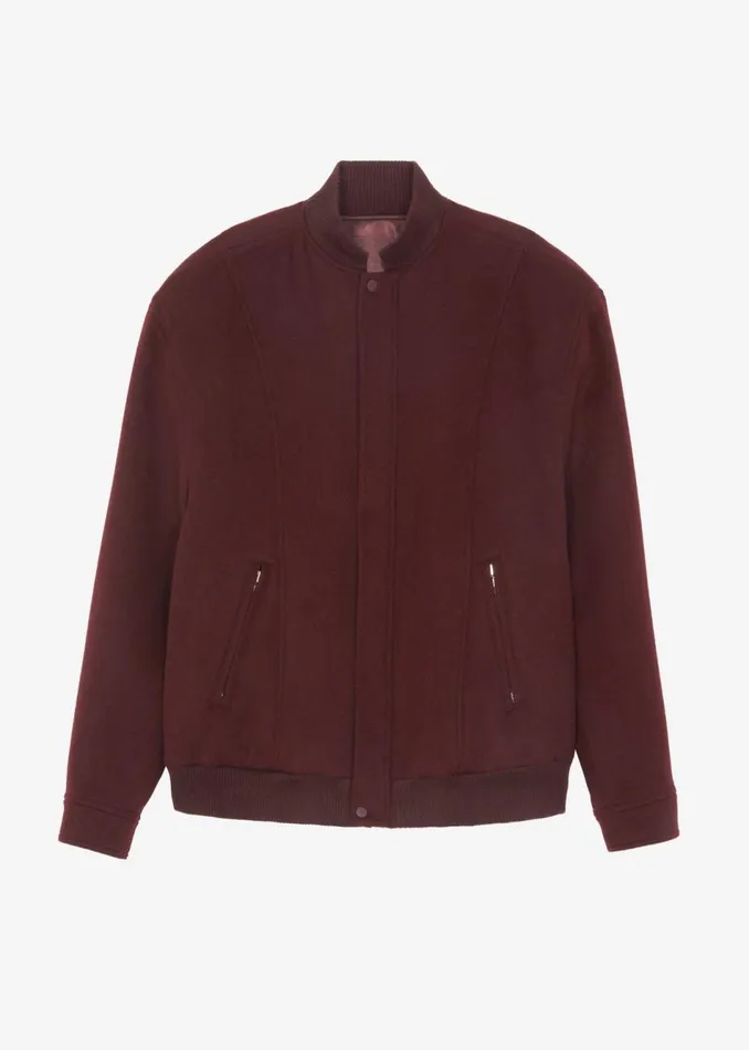 Women The Frankie Shop Outerwear Arley Oversized Bomber Burgundy