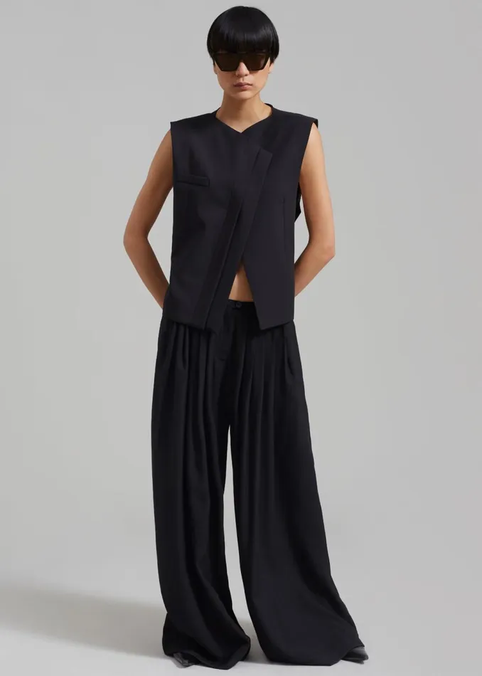Women The Frankie Shop Outerwear Ashton Cross Vest Black