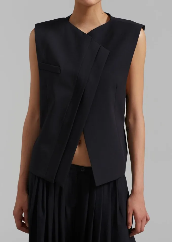 Women The Frankie Shop Outerwear Ashton Cross Vest Black