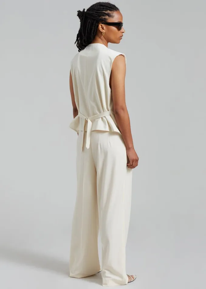 Women The Frankie Shop Outerwear Ashton Cross Vest Cream