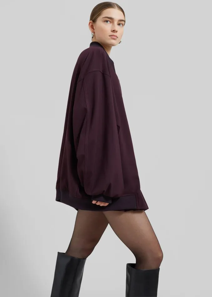 Women The Frankie Shop Outerwear Astra Bomber Jacket Burgundy