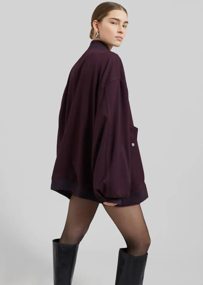 Women The Frankie Shop Outerwear Astra Bomber Jacket Burgundy