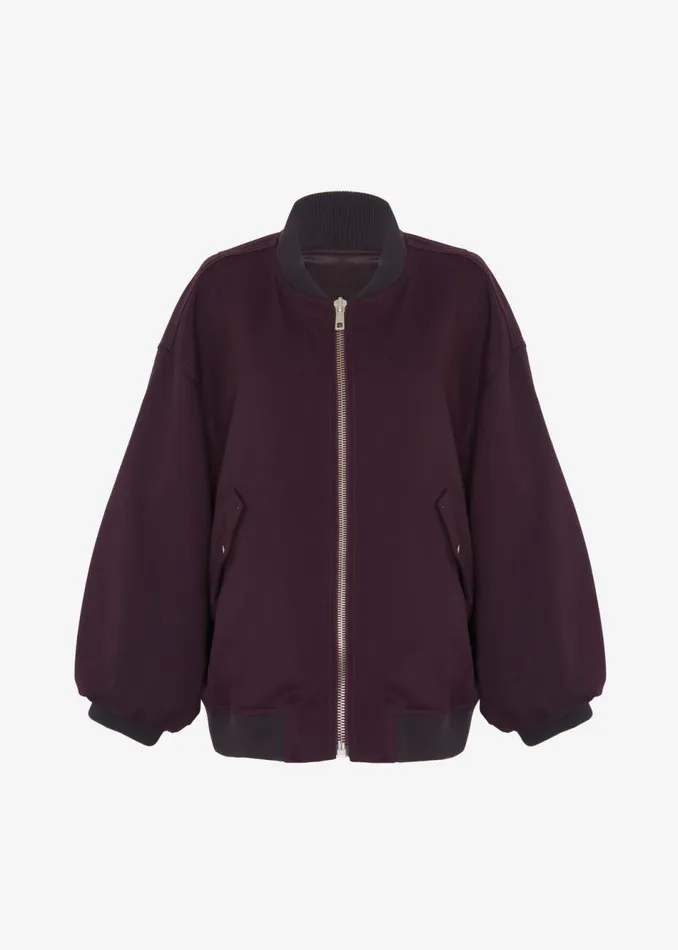 Women The Frankie Shop Outerwear Astra Bomber Jacket Burgundy