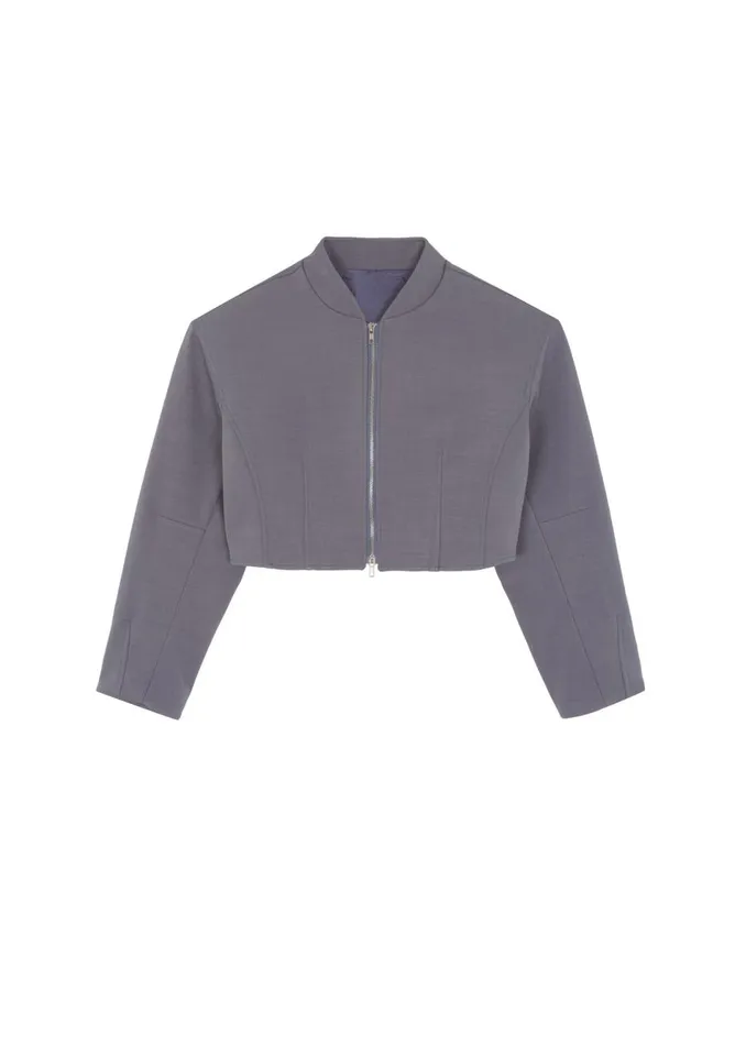 Women The Frankie Shop Outerwear Banks Cropped Jacket Grey
