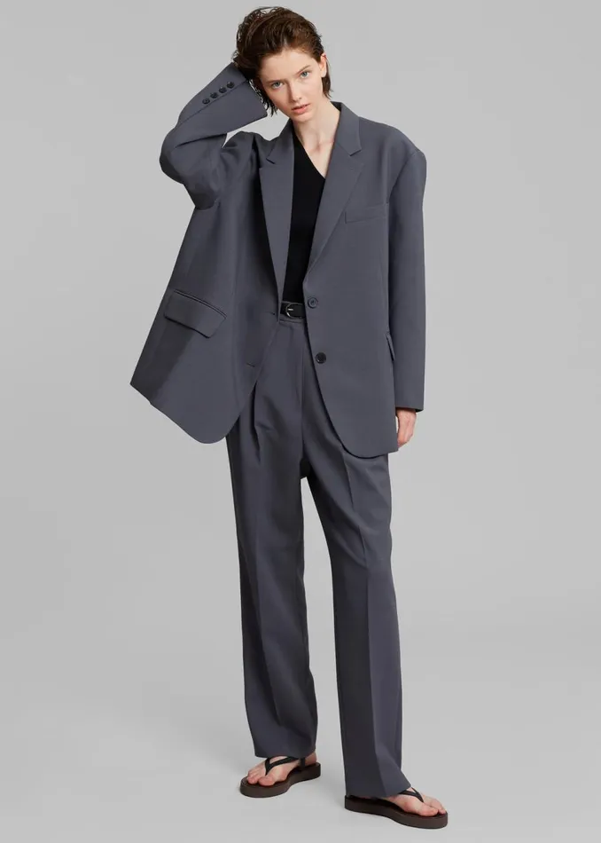 Women The Frankie Shop Outerwear Bea Blazer Charcoal