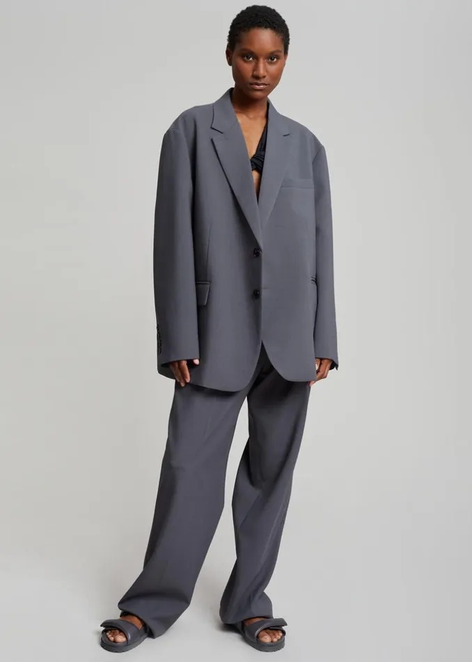 Women The Frankie Shop Outerwear Bea Blazer Charcoal