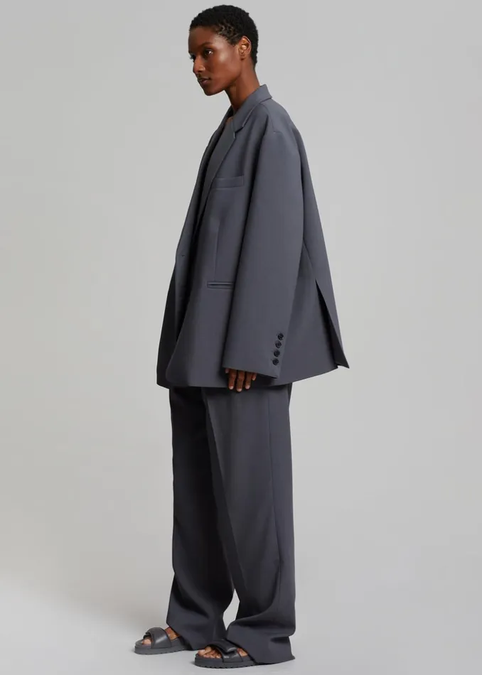 Women The Frankie Shop Outerwear Bea Blazer Charcoal