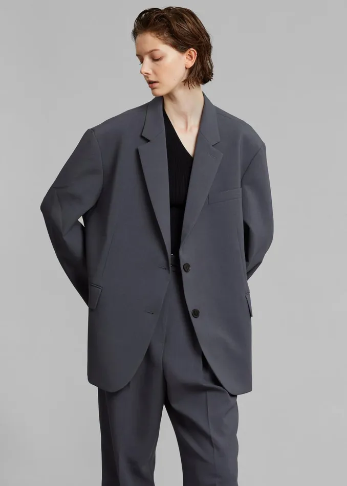 Women The Frankie Shop Outerwear Bea Blazer Charcoal