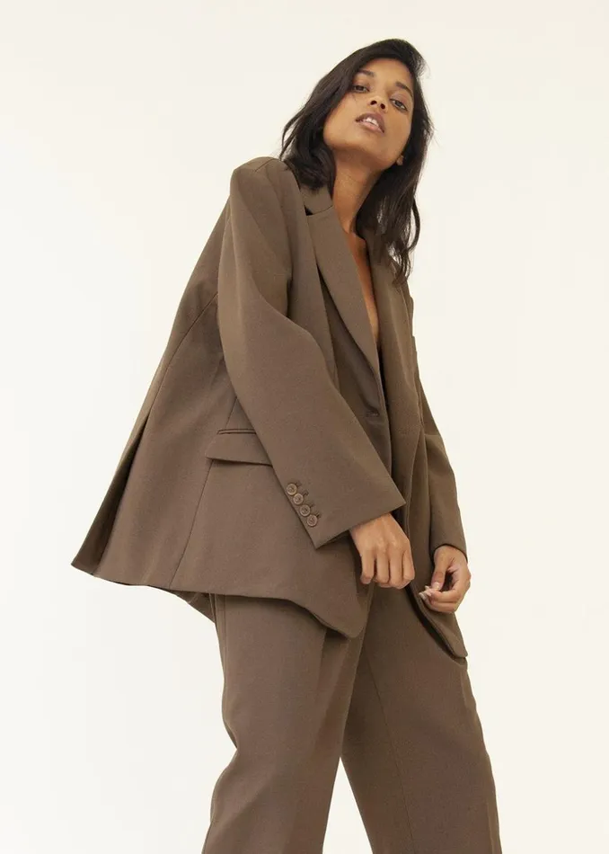 Women The Frankie Shop Outerwear Bea Blazer Chocolate