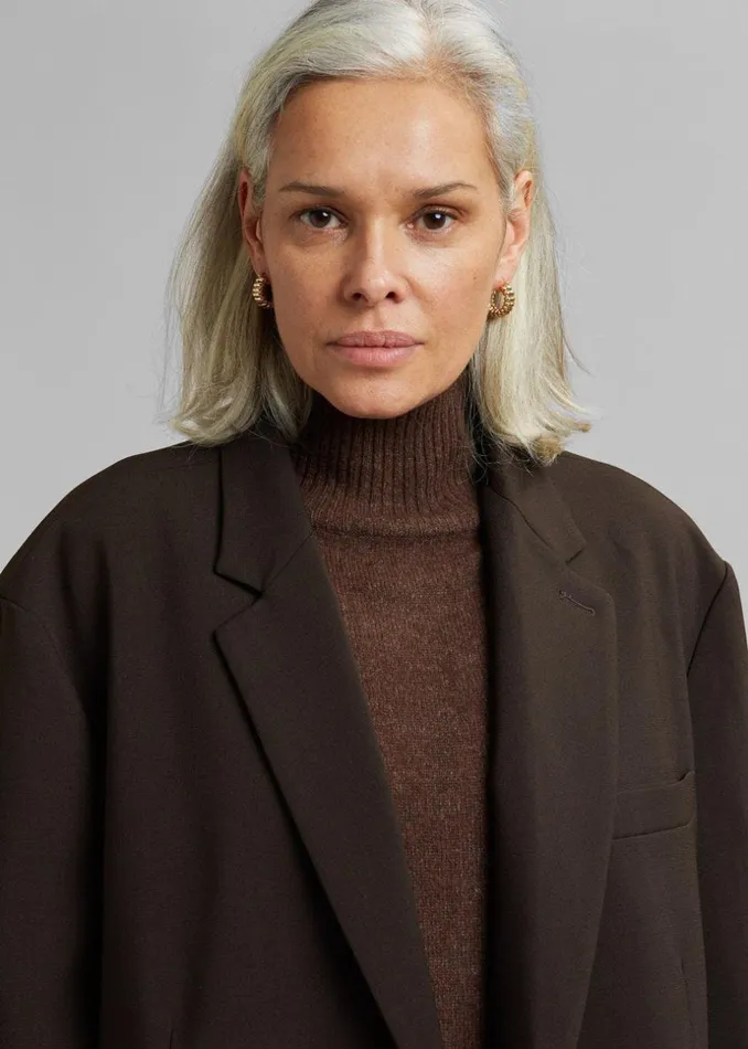 Women The Frankie Shop Outerwear Bea Blazer Dark Espresso