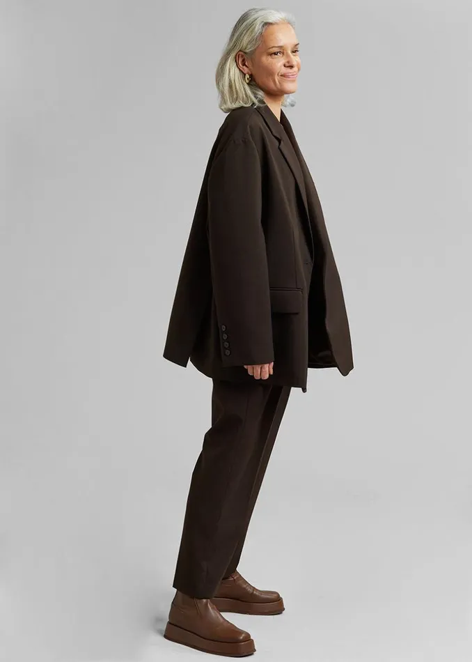 Women The Frankie Shop Outerwear Bea Blazer Dark Espresso