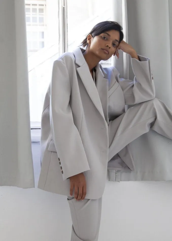 Women The Frankie Shop Outerwear Bea Blazer Grey