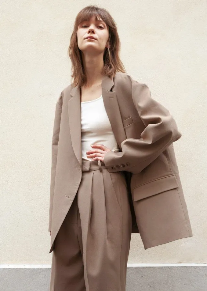 Women The Frankie Shop Outerwear Bea Blazer Latte