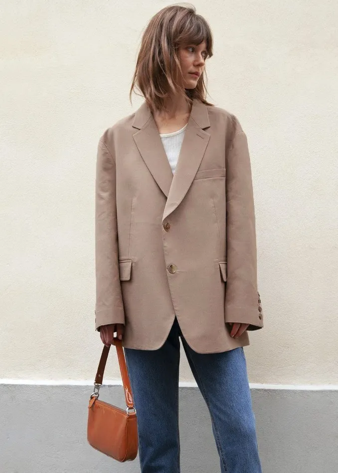 Women The Frankie Shop Outerwear Bea Blazer Latte
