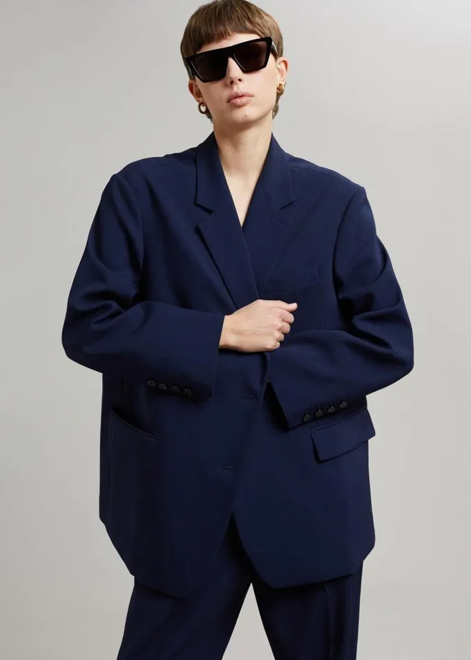 Women The Frankie Shop Outerwear Bea Blazer Midnight Blue