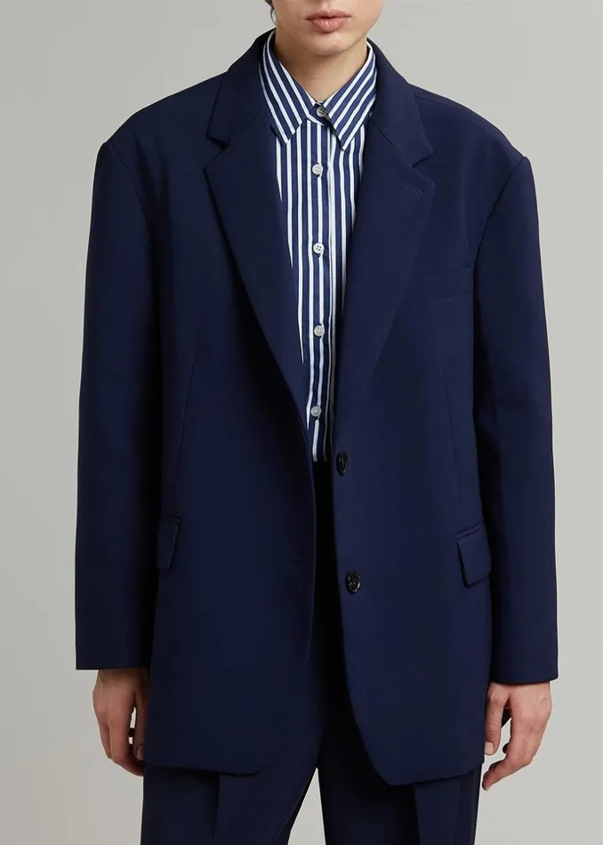 Women The Frankie Shop Outerwear Bea Blazer Midnight Blue