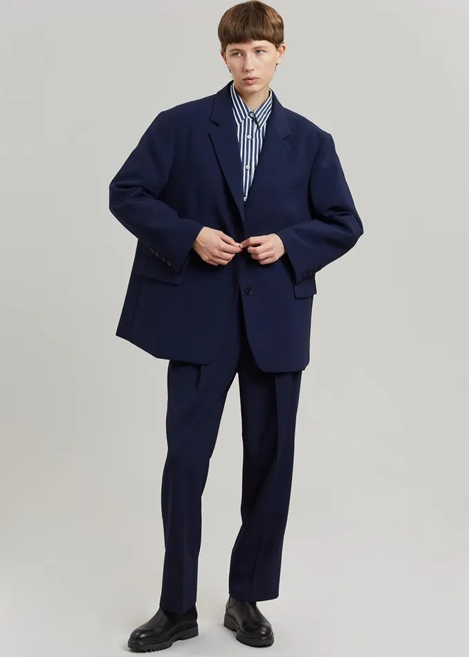 Women The Frankie Shop Outerwear Bea Blazer Midnight Blue