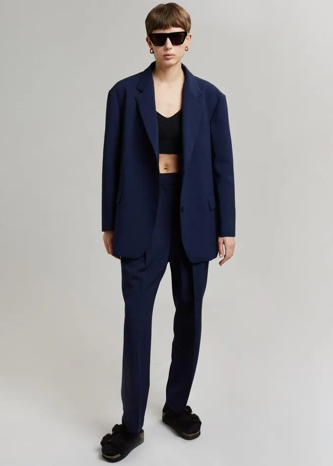 Women The Frankie Shop Outerwear Bea Blazer Midnight Blue