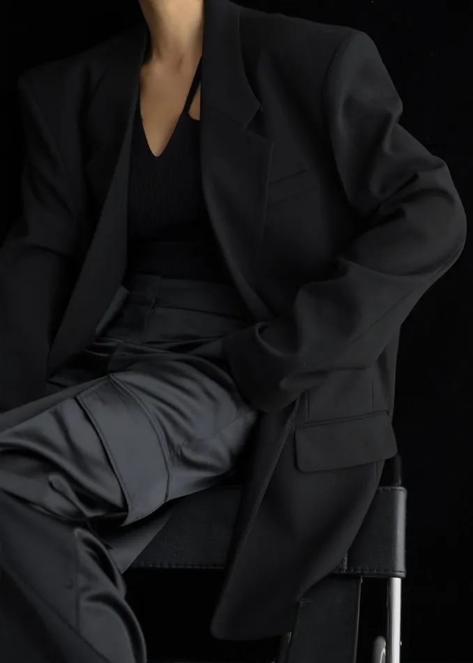 Women The Frankie Shop Outerwear Billie Oversized Blazer Black
