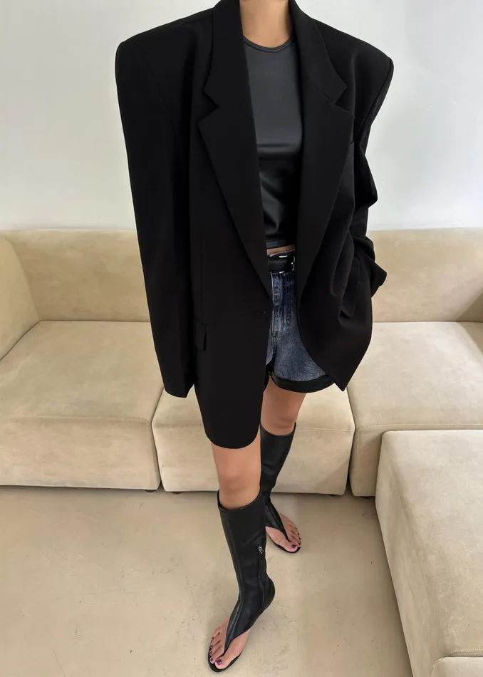 Women The Frankie Shop Outerwear Billie Oversized Blazer Black