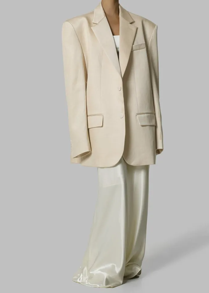Women The Frankie Shop Outerwear Blair Linen Blazer Beige