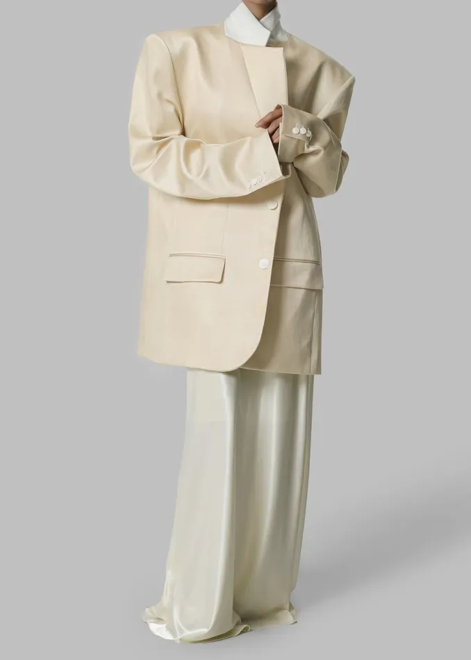 Women The Frankie Shop Outerwear Blair Linen Blazer Beige