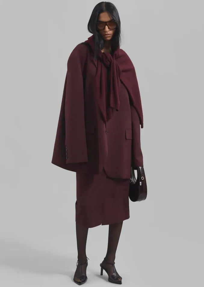 Women The Frankie Shop Outerwear Brooklyn Blazer Burgundy