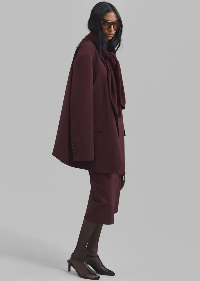Women The Frankie Shop Outerwear Brooklyn Blazer Burgundy