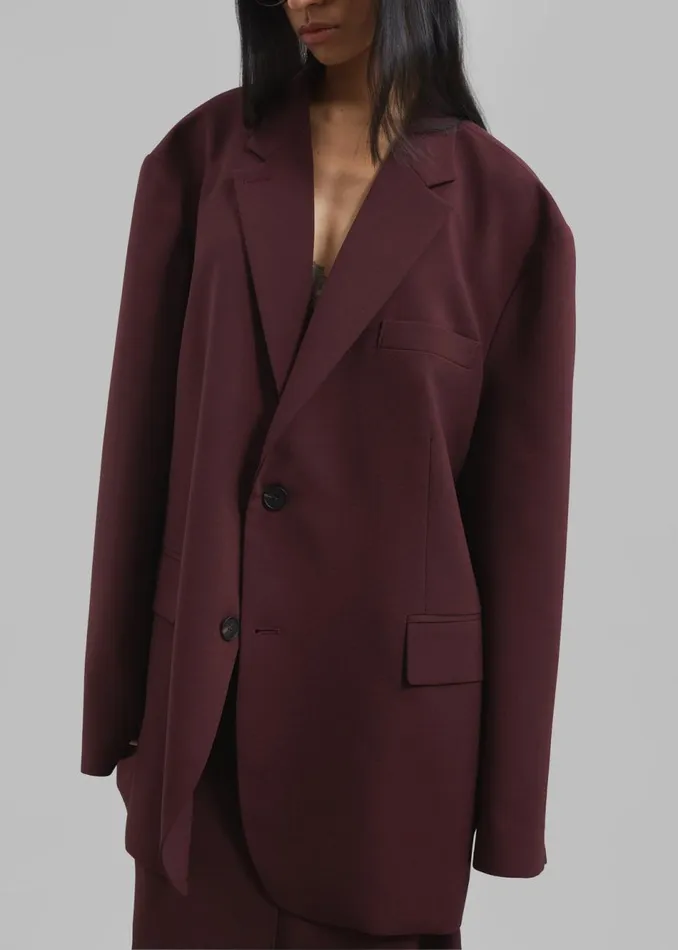 Women The Frankie Shop Outerwear Brooklyn Blazer Burgundy