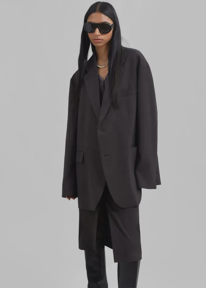 Women The Frankie Shop Outerwear Brooklyn Blazer Charcoal