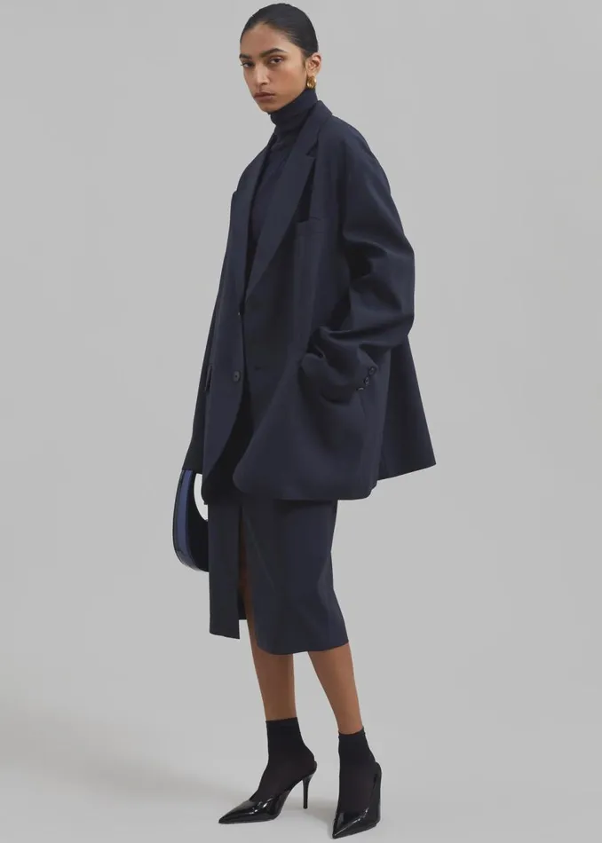 Women The Frankie Shop Outerwear Brooklyn Blazer Navy