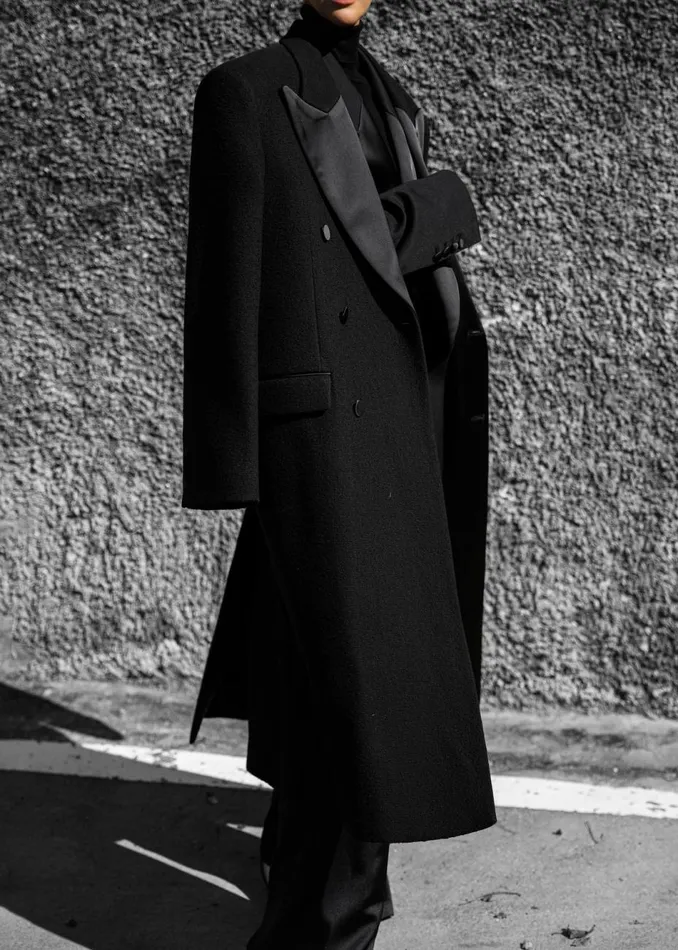 Women The Frankie Shop Outerwear Bryce Oversized Coat Black