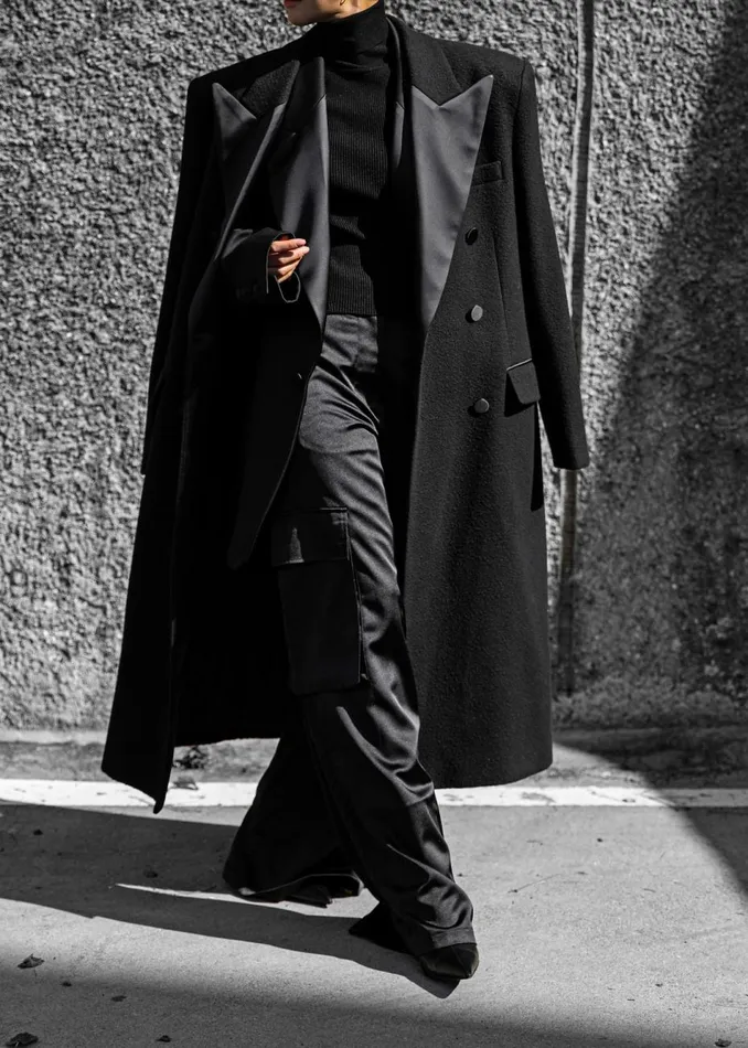 Women The Frankie Shop Outerwear Bryce Oversized Coat Black