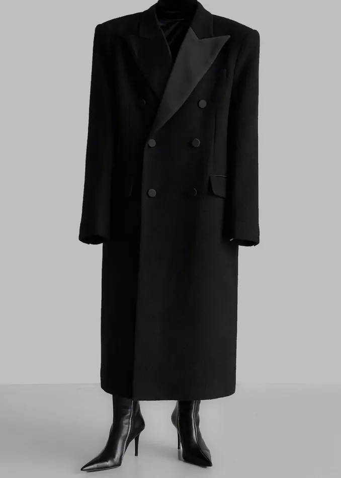 Women The Frankie Shop Outerwear Bryce Oversized Coat Black