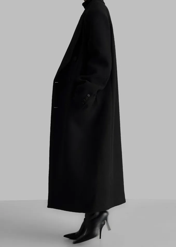 Women The Frankie Shop Outerwear Bryce Oversized Coat Black