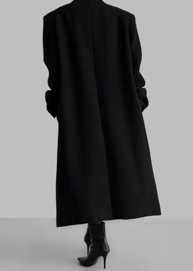 Women The Frankie Shop Outerwear Bryce Oversized Coat Black