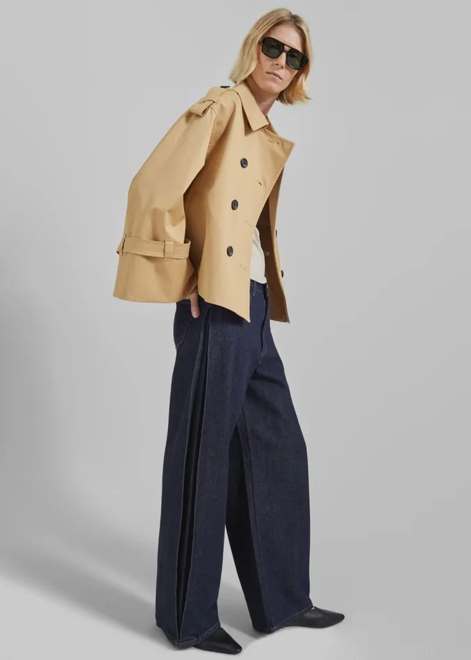 Women The Frankie Shop Outerwear By Malene Birger Alisandra Trench Jacket Sand Beige
