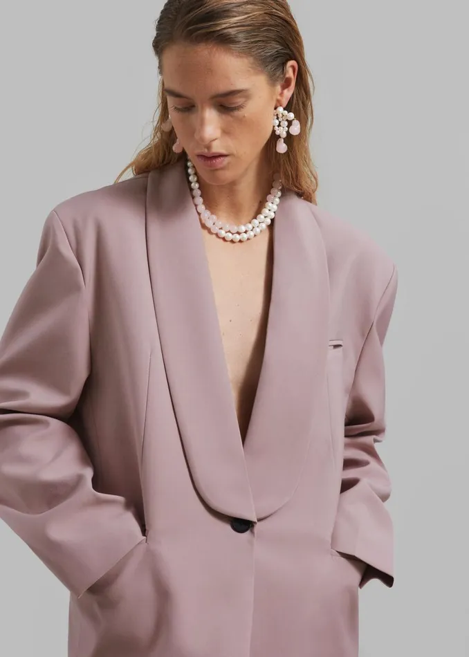 Women The Frankie Shop Outerwear Carey Round Collar Blazer Pink