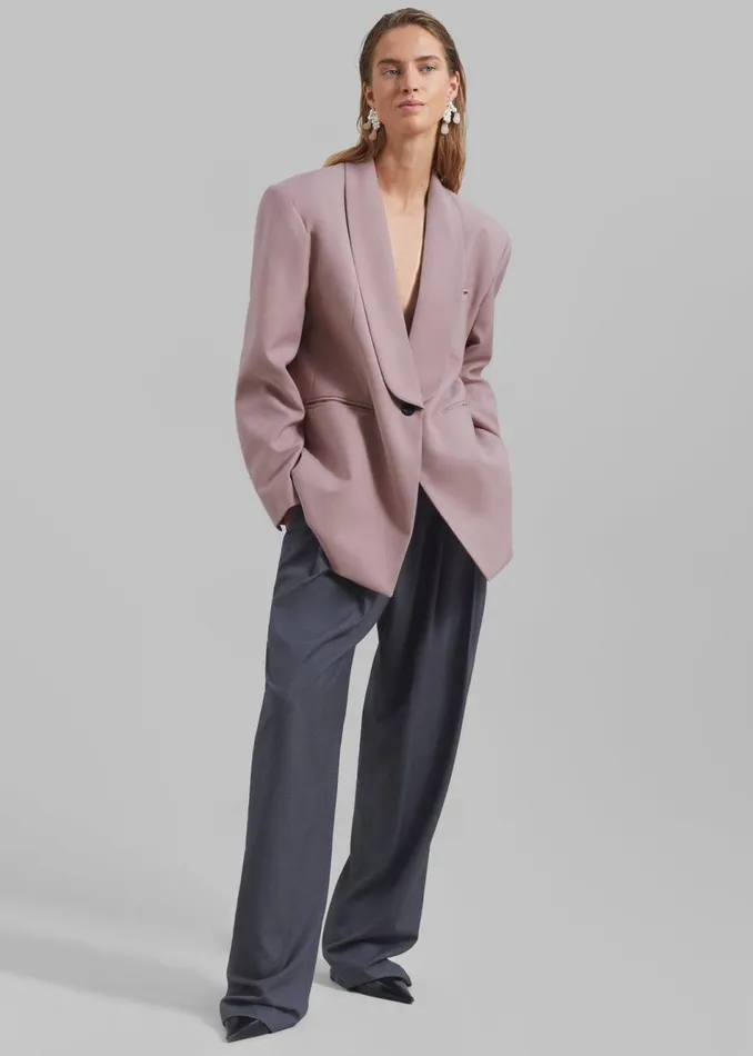 Women The Frankie Shop Outerwear Carey Round Collar Blazer Pink
