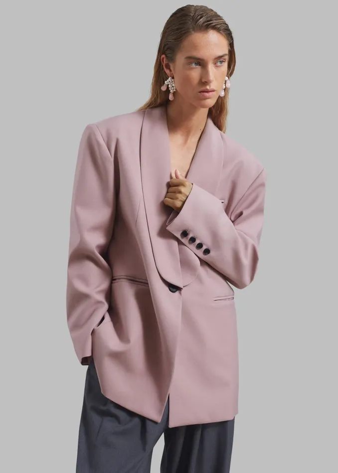 Women The Frankie Shop Outerwear Carey Round Collar Blazer Pink