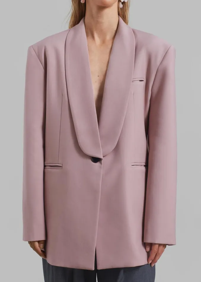 Women The Frankie Shop Outerwear Carey Round Collar Blazer Pink