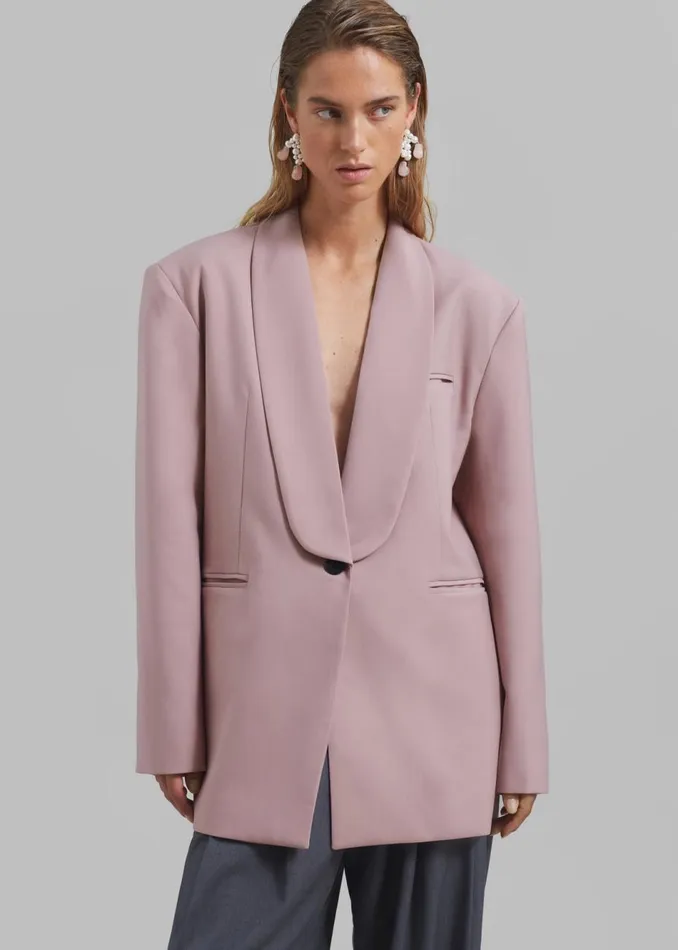 Women The Frankie Shop Outerwear Carey Round Collar Blazer Pink