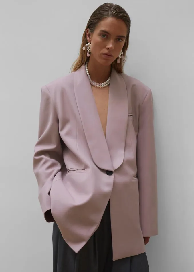 Women The Frankie Shop Outerwear Carey Round Collar Blazer Pink