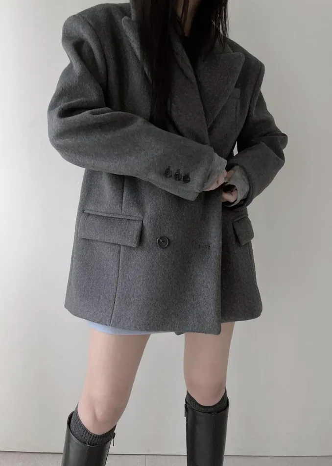 Women The Frankie Shop Outerwear Celia Blazer Grey