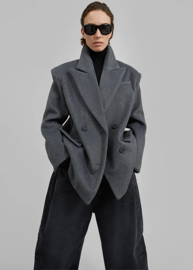 Women The Frankie Shop Outerwear Celia Blazer Grey