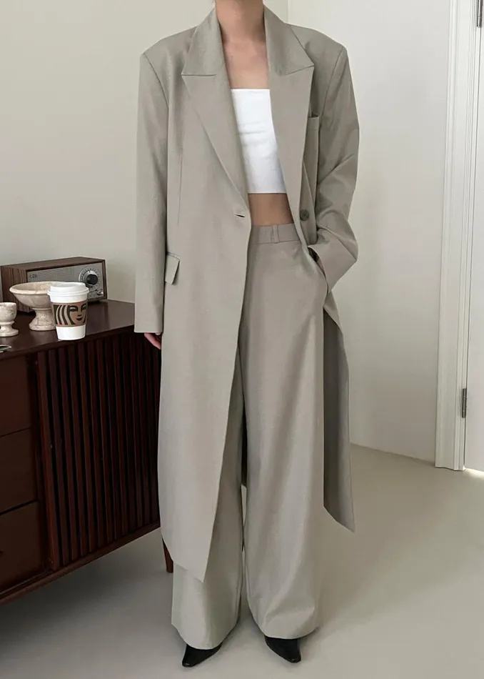 Women The Frankie Shop Outerwear Charlotte Overcoat Beige